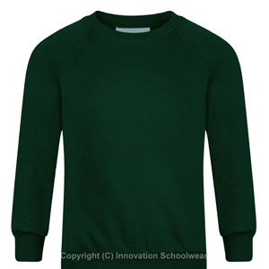 Rusper Primary Green Round Neck Sweatshirt